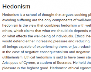 hedonism philosophy